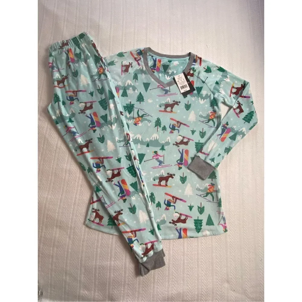 Cuddl Duds Maternity XS 2-piece Velour Pajama Top & Pajama Jogger Pants Set